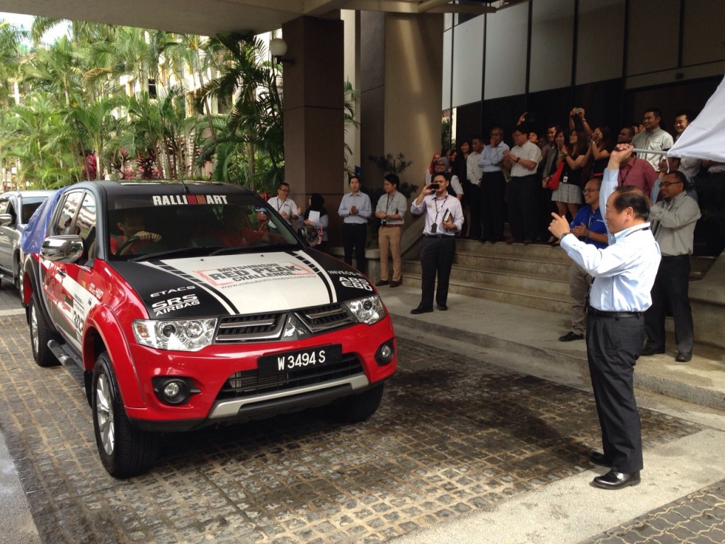 Acting CEO and CFO, Toshiyuki Okumura during the flag-off of the Flood Relief Program